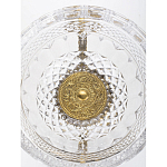 Чаша из рельефного стекла прозрачного цвета на бронзовой подставке Eden Garden варинант исполнения - 4 | Loft Concept во Владивостоке