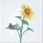 Плитка с узором Подсолнух варинант исполнения - 2 | Loft Concept во Владивостоке