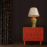 Настольная лампа желтая с изображением белых птиц Flight Among Acacia варинант исполнения - 5 | Loft Concept во Владивостоке