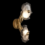 Бра с ветвистыми бронзовыми элементами и стеклянными рифлеными дисками Textured Glass Bra варинант исполнения - 5 | Loft Concept во Владивостоке