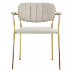 Стул Singer Chair с подлокотниками серый на золотистых ножках варинант исполнения - 1 | Loft Concept во Владивостоке