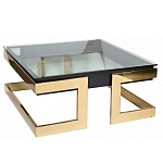 Стол журнальный квадратный с стеклянной столешницей Alonso Glass варинант исполнения - 2 | Loft Concept во Владивостоке