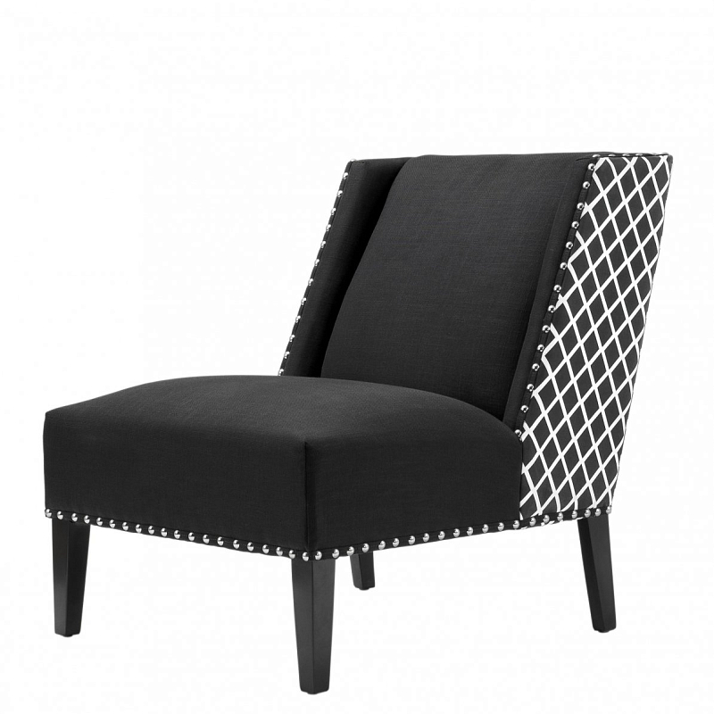 Кресло Eichholtz Chair Columbia Черно-белый Черный Кресло Eichholtz Chair Columbia Черно-белый Черный во Владивостоке | Loft Concept
