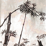 Обои ручная роспись Bamboo Quicksilver on Tarnished Silver gilded paper варинант исполнения - 1 | Loft Concept во Владивостоке