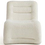 Кресло изогнутое с обивкой из ткани букле Smooth Bend Boucle Chair варинант исполнения - 2 | Loft Concept во Владивостоке