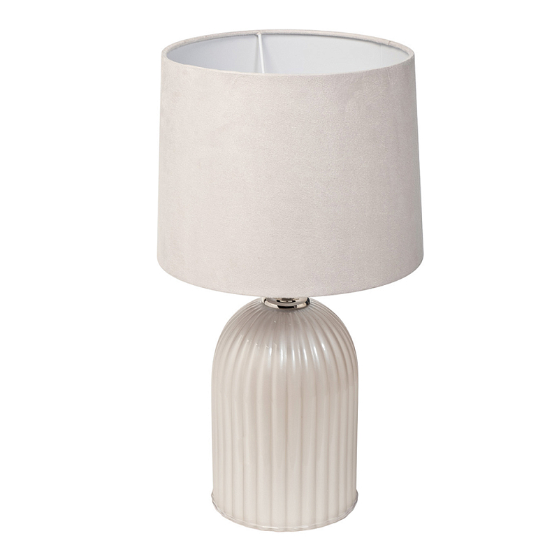 Лампа настольная стеклянная со светло-серым абажуром Embodiment of Tactility Светло-серый во Владивостоке | Loft Concept 