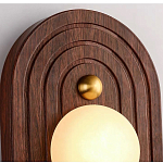 Настенный светильник с деревянным резным основанием Wood Wall Lamp варинант исполнения - 1 | Loft Concept во Владивостоке