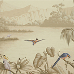 Обои ручная роспись Le Brésil Amarelo Sepia варинант исполнения - 2 | Loft Concept во Владивостоке