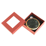 Зеркало карманное двухстороннее круглое из натурального камня Серафинит в подарочной упаковке Gold Stone Mirrors варинант исполнения - 3 | Loft Concept во Владивостоке