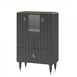 Витрина низкая двухдверная с ящиком Expanses of Beauty Graphite варинант исполнения - 1 | Loft Concept во Владивостоке