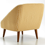 Кресло желтое с принтом Pauley Yellow Armchair варинант исполнения - 2 | Loft Concept во Владивостоке