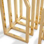 Консоль с чёрной столешницей и золотым фигурным основанием Cosmo варинант исполнения - 1 | Loft Concept во Владивостоке