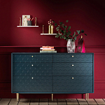 Комод с 6 выдвижными ящиками Scale Ornament Blue Chest of Drawers варинант исполнения - 6 | Loft Concept во Владивостоке