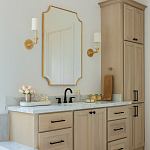 Зеркало в золотой деревянной раме Riviera варинант исполнения - 4 | Loft Concept во Владивостоке