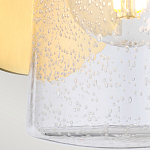 Бра цвета латунь с прозрачным цилиндрическим плафоном из пузырчатого стекла Kichler варинант исполнения - 5 | Loft Concept во Владивостоке