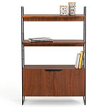 Стеллаж из стали и орехового дерева Derek Wood Rack варинант исполнения - 2 | Loft Concept во Владивостоке