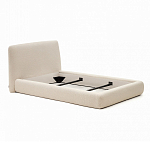 Кровать со съемным бежевым чехлом из ткани букле White Boucle Collection варинант исполнения - 2 | Loft Concept во Владивостоке