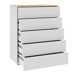 Комод с белым глянцевым фасадом с 5-ю ящиками Grace of Furniture  варинант исполнения - 2 | Loft Concept во Владивостоке