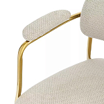 Стул Singer Chair с подлокотниками серый на золотистых ножках варинант исполнения - 6 | Loft Concept во Владивостоке