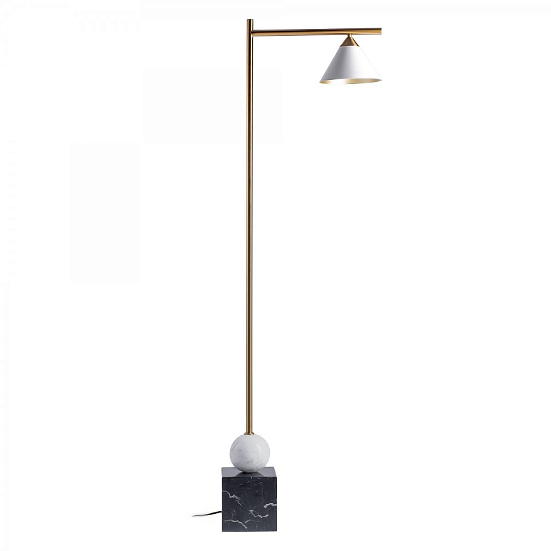 Торшер Kelly Wearstler CLEO FLOOR LAMP Белый Латунь Графит Торшер Kelly Wearstler CLEO FLOOR LAMP Белый Латунь Графит во Владивостоке | Loft Concept