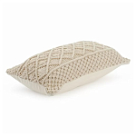 Чехол на подушку с макраме бежевого цвета Macrame варинант исполнения - 1 | Loft Concept во Владивостоке