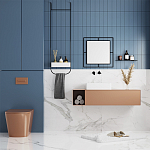 Настенное зеркало квадратной формы в черной металлической раме CORNER MIRROR BLACK варинант исполнения - 3 | Loft Concept во Владивостоке