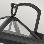 Настенный фонарь черного цвета с прозрачным стеклянным плафоном трапециевидной формы Hinkley варинант исполнения - 2 | Loft Concept во Владивостоке