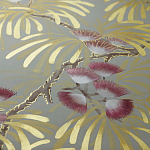 Обои ручная роспись Silk Tree Colourway SC-80 on Pale Grey dyed silk варинант исполнения - 2 | Loft Concept во Владивостоке