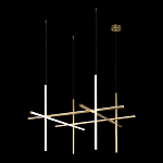 Люстра с 6-ю цилиндрическими плафонами на тонких тросах Trumpet tube варинант исполнения - 3 | Loft Concept во Владивостоке