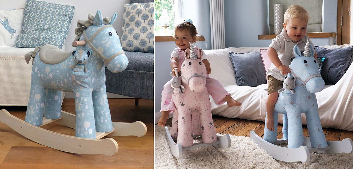 Лошадка-качалка голубая Oscar Pony Лошадка-качалка голубая Oscar Pony - Loft-Concept во Владивостоке