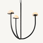 Люстрас 3-мя мраморными плафонами в форме купола Light Warm Light варинант исполнения - 2 | Loft Concept во Владивостоке