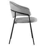 Серый стул с обивкой из искусственной замши Alexis варинант исполнения - 3 | Loft Concept во Владивостоке