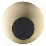 Бра круглое в сочетании золотистого и чёрного цвета Round Sconce Gold and Black варинант исполнения - 1 | Loft Concept во Владивостоке