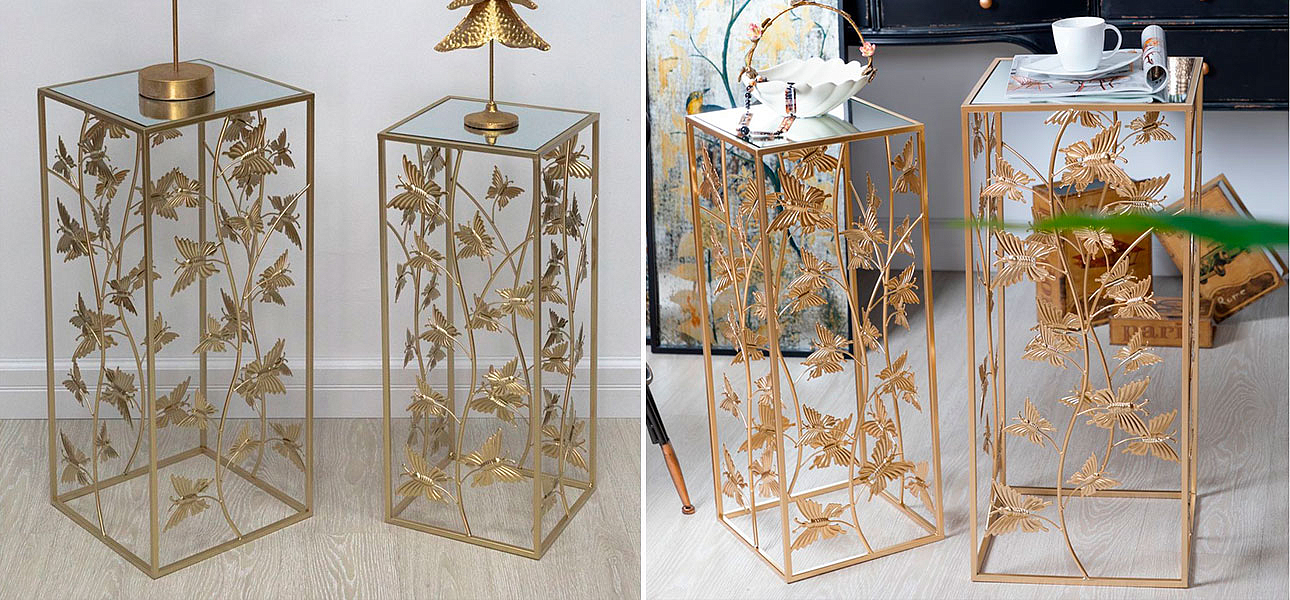 Столик высокий на металлическом основании Golden Butterflies Столик высокий на металлическом основании Golden Butterflies - Loft-Concept во Владивостоке