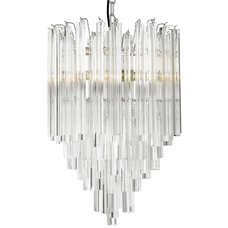 Люстра Chandelier Salerno Clear Никель Прозрачный (Transparent) Люстра Chandelier Salerno Clear Никель Прозрачный (Transparent) во Владивостоке | Loft Concept