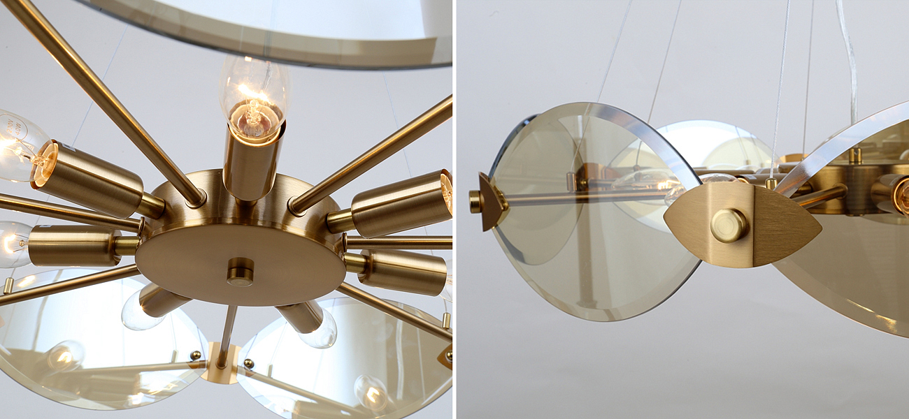 Круглая люстра Smoky Glass Style Круглая люстра Smoky Glass Style - Loft-Concept во Владивостоке