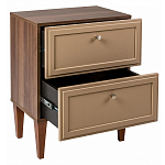 Тумба прикроватная бежевая из массива бука с 2-мя ящиками Wenge Light варинант исполнения - 4 | Loft Concept во Владивостоке