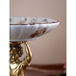 Чаша с цветочным орнаментом на ножке в виде бронзового ангела Eden Garden варинант исполнения - 8 | Loft Concept во Владивостоке