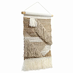 Панно из шерсти и хлопка с узором Beige Calista Cascade варинант исполнения - 1 | Loft Concept во Владивостоке