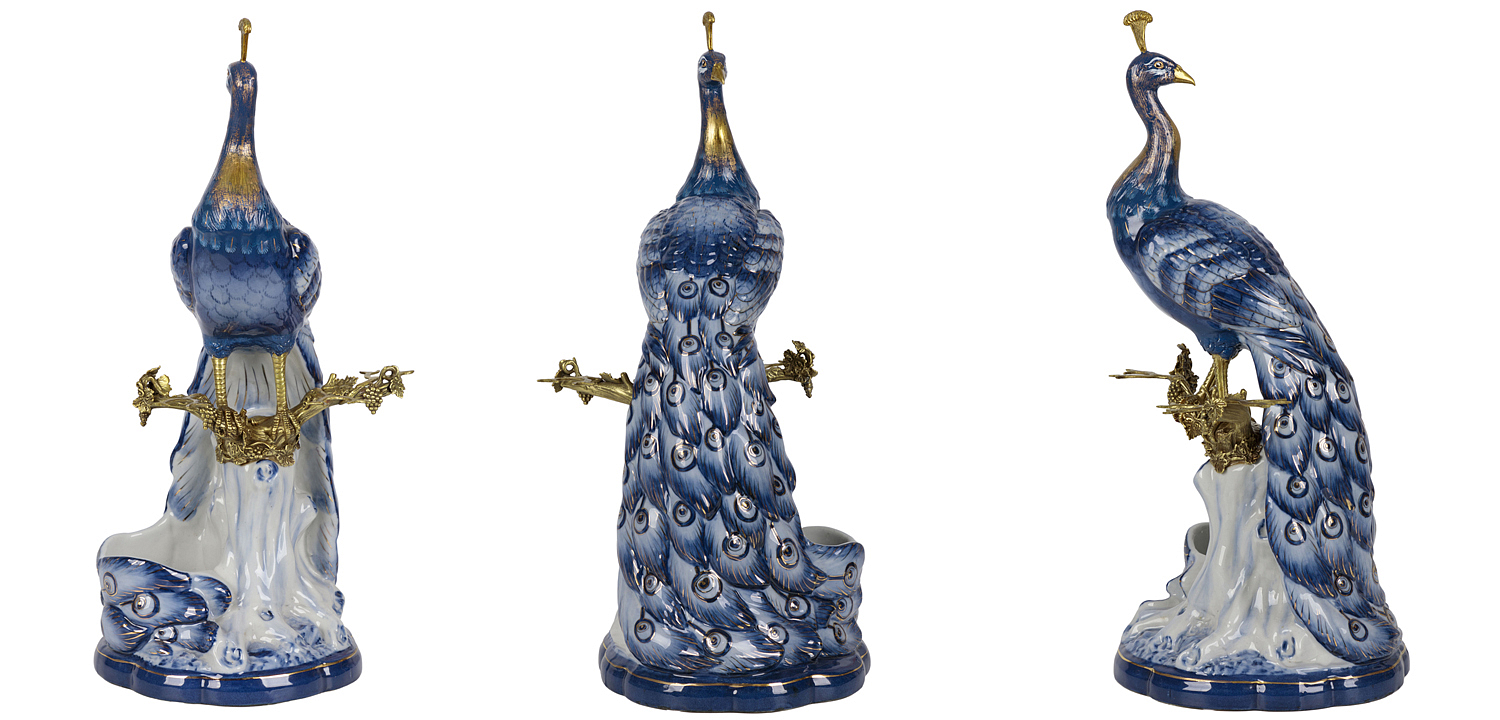 Статуэтка Peacock Blue White Статуэтка Peacock Blue White - Loft-Concept во Владивостоке