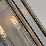 Настенный фонарь прямоугольной формы цвета состаренная латунь с двумя лампами Hinkley варинант исполнения - 2 | Loft Concept во Владивостоке