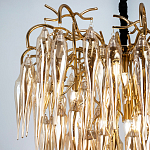 Люстра со стеклянными подвесками янтарного цвета Ambre Glass Chandelier 80 варинант исполнения - 2 | Loft Concept во Владивостоке