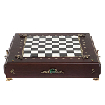Шахматы в ларце из натуральных камней Долерит Малахит Мрамор Decorative Thematic Chess Русь варинант исполнения - 1 | Loft Concept во Владивостоке