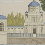 Обои ручная роспись Monuments of Paris Roberts on scenic paper варинант исполнения - 3 | Loft Concept во Владивостоке