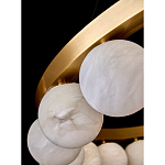 Люстра круглая с сферическими плафонами из натурального камня Phased Spheres варинант исполнения - 3 | Loft Concept во Владивостоке