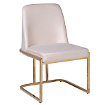 Стул обеденный велюровый кремовый с золотым каркасом Nobility варинант исполнения - 3 | Loft Concept во Владивостоке