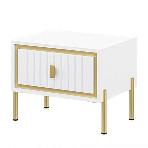 Тумба прикроватная белая с ящиком Antique Order