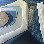 Арт-объект ручной работы Blue Abstraction из 4-х панелей варинант исполнения - 2 | Loft Concept во Владивостоке