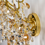 Бра золотого цвета с ветвями и прозрачными хрустальнымих подвесками Droplet Chandelier варинант исполнения - 6 | Loft Concept во Владивостоке