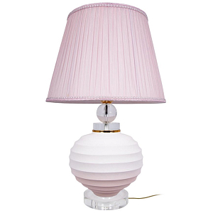 Настольная лампа керамическая Pink lampshade